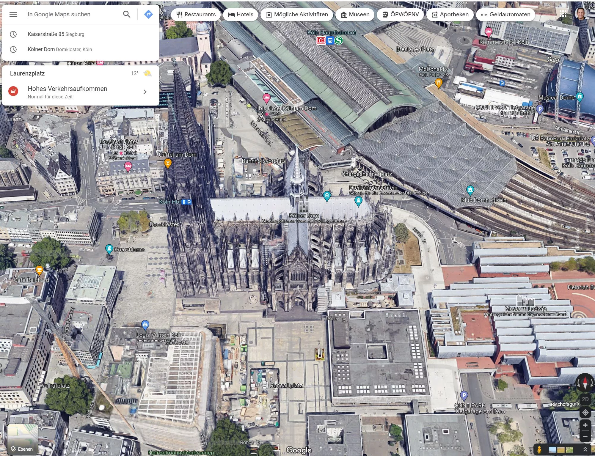Google Street View-Die Erfolgsbringer Fullservice Werbeagentur aus Siegburg- Street View Bild vom Dom